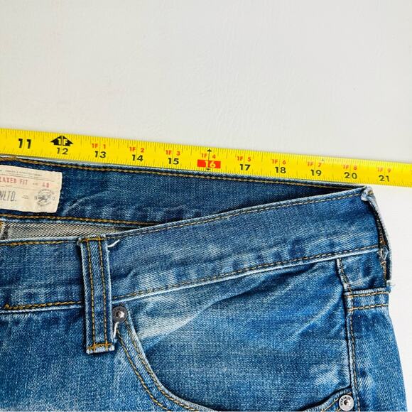 Ecko Unltd Mens Relaxed Fit Distressed Straight Denim Jeans Blue Y2K Sz 40X32 - Picture 8 of 10